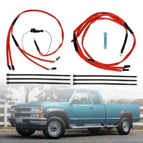 HWS-6501R Insulated Glow Plug Harness Kit Red Fits for Chevy GMC 6.5L 1500 2500 3500 Turbo Diesel Engine Motor Replaces# 15320556 GPH-6.5-2