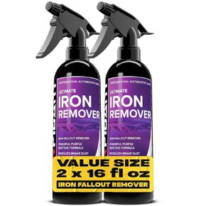 Iron Remover Car Detailing – Iron Decon Spray, Pulls Out Brake Dust, Rust & Fallout - Contaminant Removal for Car Paint & Wheels, pH Neutral Formula - 16 fl. oz.