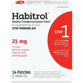 Habitrol Nicotine Transdermal System Stop Smoking Aid, Step 1 (21 mg), 14 Count (Pack of 1)