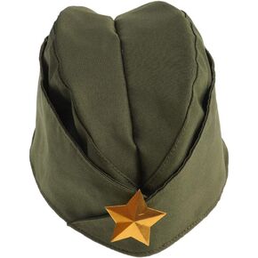 Toyvian Army Garrison Cap - Pirate Costume Pillbox Hat, Soviet Canvas Sailor Dance Hat for Kids and Men