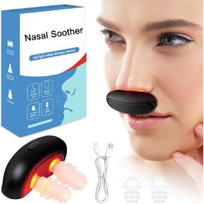 Red Light Nasal Therapy Device | No More Colds Red Light Therapy for Nose & Sinuses | Nasal Red Light Therapy for Congestion, Allergy Defense & Sinus Support | USB Rechargeable, Portable