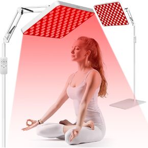 SUXIO Red Lights Therapy for Face & Body, 165 LED Light Therapy Lamp, Red Light Therapy Panel with Remote, Deep 660nm - 820nm Near Infrared Light Therapy for Body Skin Care at Home