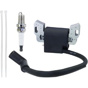 84005272 Ignition Coil Replaces for Briggs & Stratton 593872 799582 595009 799934 798534 Magneto Armature Compatible with BS 08P502 08P602 09P602 092J0B 093J02 Lawn Mower With Spark Plug