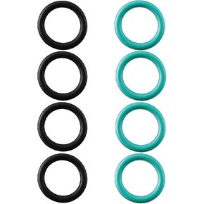 8 Pack M29517 Oil Pump Pickup Tube O-Ring Seals for LS Engines, 4 Green Fluororubber O Ring & 4 Black Nitrile Rubber Engine Oil Pickup Tube Gasket Kit for LS Engines1997-2013