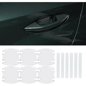 12PCS Car Door Handle Scratch Protector, Door Handle Stickers, Waterproof Anti-Scratches Car Door Cup Protector Transparent, Car Accessories Auto Protection Film Universal for Cars (12PCS)