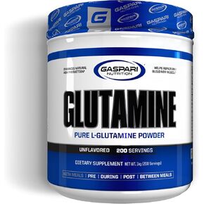 Gaspari Nutrition ، Glutamine ، مسحوق L-glutamine النقي ، التمرين المسبق المثالي ، ما بعد التمرين والانتعاش ، مسحوق الجلوتامين الميكرون (200 حصص ، غير مرغوب فيه)