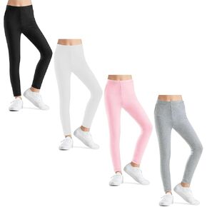 Girls Leggings Cotton Leggings for Girls Toddler Pants Soft Pull-On Leggings Breathable Tights for Kids