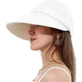 LA CARRIE Women Sun Hats Detachable Wide Brim UV Protection UPF 50+ Summer Beach Visor for Outdoor Sports