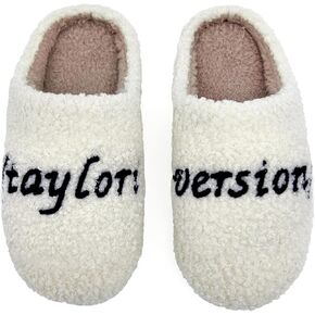 sharllen Kids Taylors Slippers Boys Girls 1989 Cute House Slippers Comfy Warm Fuzzy Flat Slides for Home Indoor Shoes Little/Big Kids