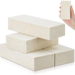 4 Pcs Thickened Felt Blocks 1'' x 2'' x 4'' White Soft Felt Squeegee Wool Automotive Vinyl Wrapping Tool for Window Tinting No Scratches