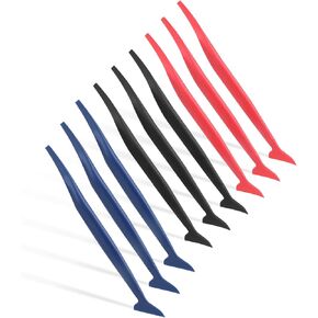 9 PCS Car Micro Squeegee Curves Slot Slot Set ، 3 في 1 فينيل ترفع سيارة ممسحة صغيرة مرنة ، مع صلابة مختلفة لتثبيت لفات المركبات وملصقات السيارات