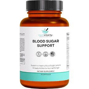 Blood Sugar Support Supplement with Cinnamon, Bitter Melon – Supports Healthy Blood Sugar Levels Already Within Normal ranges | Licorice Root Extract - 60 Capsules