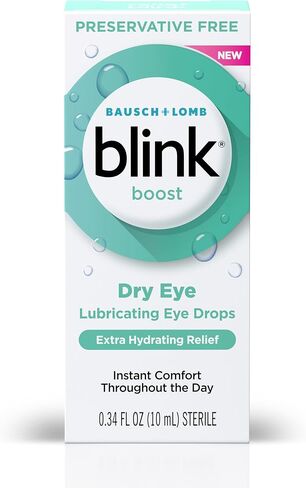 Blink Boost Preservative-Free Lubricating Eye Drops, Eye Care Drops for Dry Eyes, Instant Moisture for Dry Irritated Eyes & Comfort Throughout the Day, Contact Lens Friendly, 10 mL in Saudi Arabia