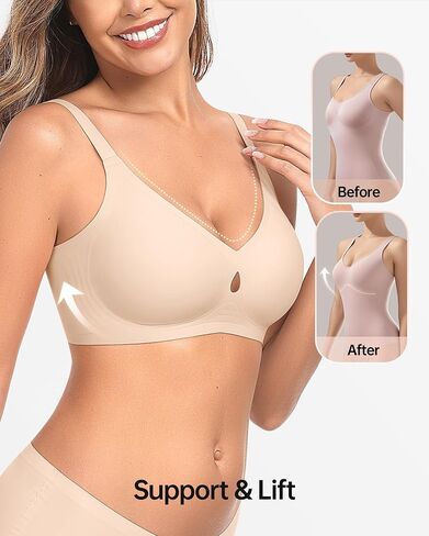 Wireless Bras for Women No Underwire Seamless Push Up Full Coverage Supportive Womens Bralettes Everyday Bra in Saudi Arabia