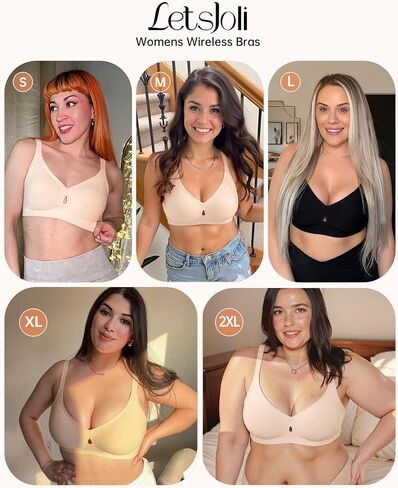 Wireless Bras for Women No Underwire Seamless Push Up Full Coverage Supportive Womens Bralettes Everyday Bra in Saudi Arabia