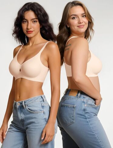 Wireless Bras for Women No Underwire Seamless Push Up Full Coverage Supportive Womens Bralettes Everyday Bra in Saudi Arabia