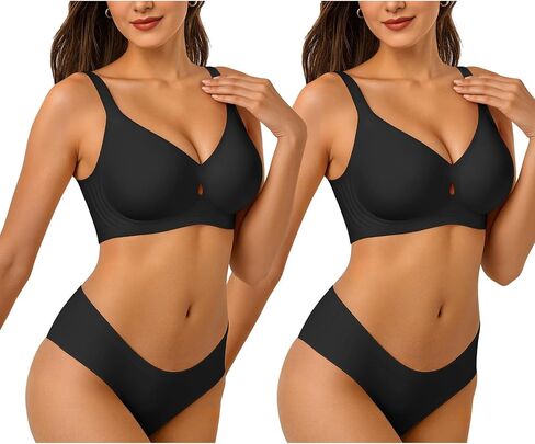 Wireless Bras for Women No Underwire Seamless Push Up Full Coverage Supportive Womens Bralettes Everyday Bra in Saudi Arabia