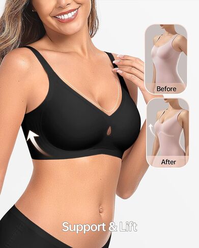 حمالات اللاسلكية للنساء بدون سلك غير سلس ، تغطية كاملة تغطية داعمة براليتات كل يوم صدرية in Kuwait