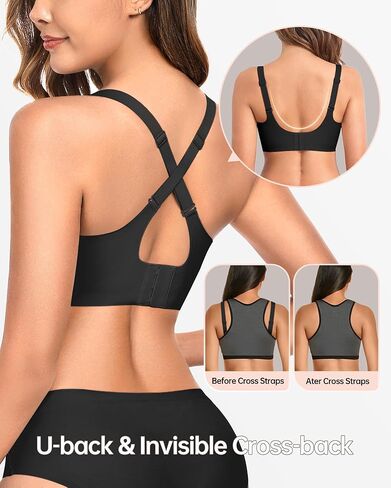 حمالات اللاسلكية للنساء بدون سلك غير سلس ، تغطية كاملة تغطية داعمة براليتات كل يوم صدرية in Kuwait