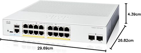 محول ذكي Cisco Catalyst 1200-16T-2G، 16 منفذ GE، 2x1GE SFP، حماية محدودة مدى الحياة (C1200-16T-2G) in Kuwait