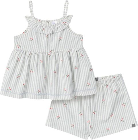 Modern Moments by Gerber Baby Girls 2-piece Ruffle Top and Short Set With Ric-rac in Saudi Arabia