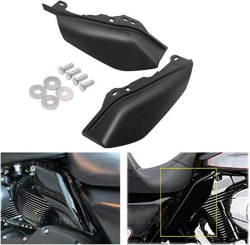 Mid Frame Air Deflectors Heat Shields Deflector 2009-2024 Compatible for Harley Davidson Touring Street Glide Road Glide Electra Glide Road King Ultra Limited Tri Glide CVO (Chrome) in Saudi Arabia