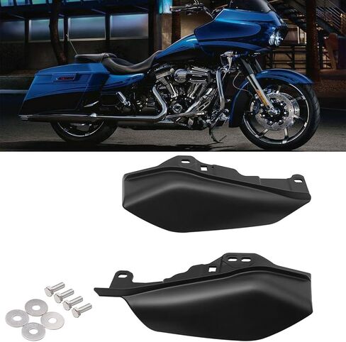 Mid Frame Air Deflectors Heat Shields Deflector 2009-2024 Compatible for Harley Davidson Touring Street Glide Road Glide Electra Glide Road King Ultra Limited Tri Glide CVO (Chrome) in Saudi Arabia