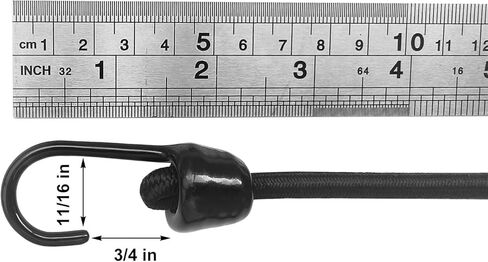 حبال بنجي صغيرة مع خطافات حجم متنوعة من 12 بوصة ، 18 بوصة ، 24 بوصة وطول 36 بوصة ، خطافات معدنية تراجع من الدرجة البحرية دون نهاية حادة ، 1/4 بوصة الحبل المطاطي in Kuwait