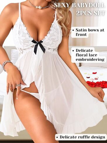 Lace Babydoll Dress,Sheer Mesh Sexy Maternity Lingerie Women,Boudoir Outfits For Photography Bridal Honeymoon in Saudi Arabia
