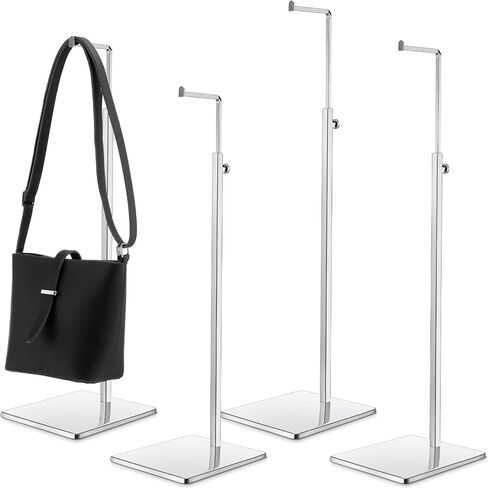 Maitys 4 Pack Purse Display Stands, Adjustable Height Handbag Display Stand Metal Bag Display Rack Handbag Stand Holder Single Hanging Hook Bag Stand for Boutique Store (Gold) in Kuwait