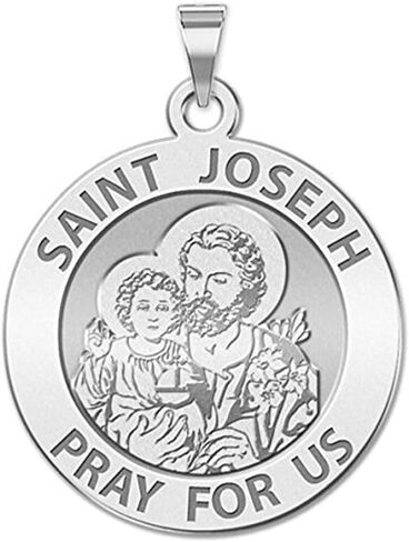 Picturesongold.com Saint Joseph الميدالية الدينية - في الفضة الاسترليني و 10K أو 14K الذهب in Kuwait