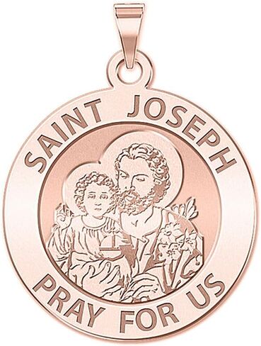 Picturesongold.com Saint Joseph الميدالية الدينية - في الفضة الاسترليني و 10K أو 14K الذهب in Kuwait