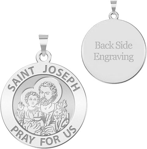 Picturesongold.com Saint Joseph الميدالية الدينية - في الفضة الاسترليني و 10K أو 14K الذهب in Kuwait