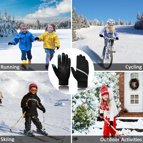 Kids Warm Bike Gloves MTB Cycling Racing Bicycles Full Finger Gloves for Climbing Riding Biking Outdoor Sports in Kuwait