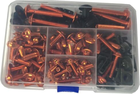 210 PCS دراجة نارية نصيحة براغي براغي أكياس الألومنيوم غسالات غسولات مسامير المكسرات لماهية ياماها كاواساكي بي إم دبليو سوزوكي هوندا الدراجة الترابية الدراجة الرياضية مروحية المقهى المتسابق ATV Scooter (الأحمر) in Kuwait
