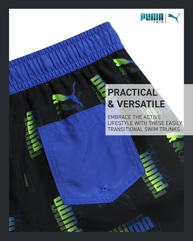 PUMA Boys Swim Trunks - Quick Dry Swimming Shorts with Pockets and Mesh Lining - Active Swimming Trunks for Boys in Saudi Arabia