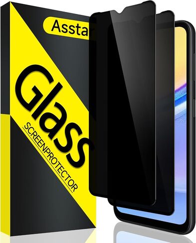 [2 Pack]Asstar for Privacy Screen Protector for Samsung Galaxy A25 5G 6.5",9H Shatterproof Tempered Glass Screen Protector for Samsung Galaxy A25 5G Case Friendly Accessories Military-Grade Protection in Kuwait