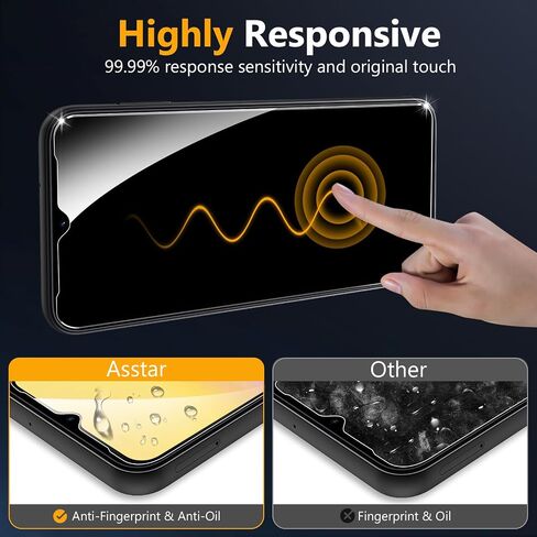[2 Pack]Asstar for Privacy Screen Protector for Samsung Galaxy A25 5G 6.5",9H Shatterproof Tempered Glass Screen Protector for Samsung Galaxy A25 5G Case Friendly Accessories Military-Grade Protection in Kuwait