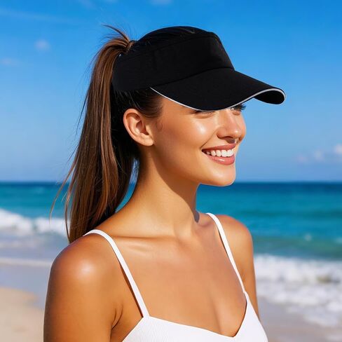 Choyaxo Sun Visor Hat UV Protection Beach Hat Golf Cap for Men Women Summer Beach Pool Sports Golf in Kuwait