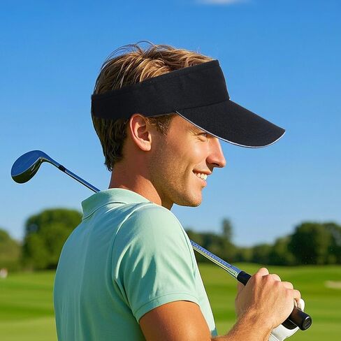 Choyaxo Sun Visor Hat UV Protection Beach Hat Golf Cap for Men Women Summer Beach Pool Sports Golf in Kuwait
