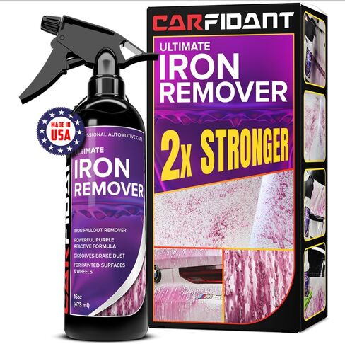 Iron Remover Car Detailing – Iron Decon Spray, Pulls Out Brake Dust, Rust & Fallout - Contaminant Removal for Car Paint & Wheels, pH Neutral Formula - 16 fl. oz. in Kuwait