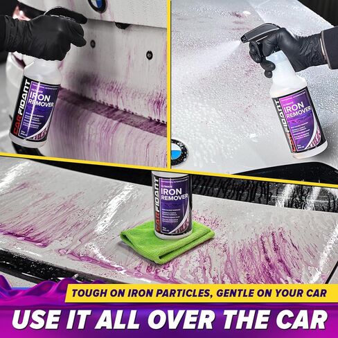 Iron Remover Car Detailing – Iron Decon Spray, Pulls Out Brake Dust, Rust & Fallout - Contaminant Removal for Car Paint & Wheels, pH Neutral Formula - 16 fl. oz. in Kuwait