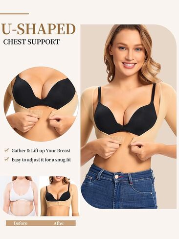 JOYSHAPER Upper Arm Shapers for Women Compression Sleeves Post Surgery Shapewear Tops Posture Corrector Arm Slimmer Vest in Saudi Arabia