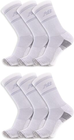 New Balance Performance Cushioned Crew Socks-6 & 12 Pairs-Moisture Wicking in Saudi Arabia