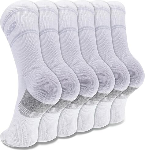 New Balance Performance Cushioned Crew Socks-6 & 12 Pairs-Moisture Wicking in Saudi Arabia
