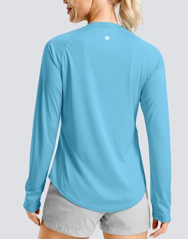 G Gradual Women's Rash Guard with Zip Pocket Long Sleeve UV Sun Protection Swim Shirts Lightweight Hiking Workout Tops in Saudi Arabia