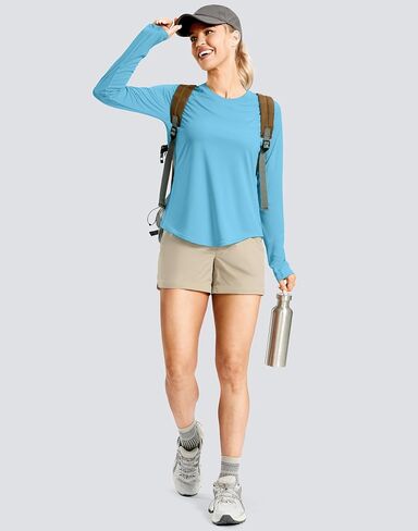 G Gradual Women's Rash Guard with Zip Pocket Long Sleeve UV Sun Protection Swim Shirts Lightweight Hiking Workout Tops in Saudi Arabia