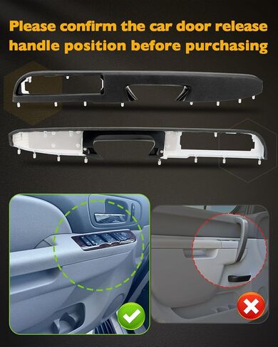 Door Armrest Repair Kit, Compatible with 2010-2014 Chevy Silverado Suburban Tahoe Avalanche, GMC Yukon Sierra, Front Left Driver Door Panel with Release Handle Above Armrest (27 inch), OE# 926740 in Saudi Arabia