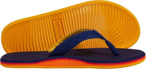 Hari Mari- Dunes- Men's Waterproof Boat Safe Colorful Rubber Flip Flops with Nylon Strap- No Break Ins, Firm Arch Support, Antimicrobial, and Floats in Water in Saudi Arabia
