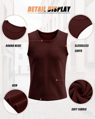 Riyiper 3 Pack Mens Big and Tall Tank Tops Waffle Knit Casual Sleeveless Shirts Plus Size Summer Muscle Tees in Saudi Arabia